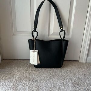 Antik Kraft Vegan Leather Shoulder Bag - Black